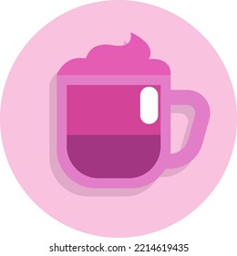 Cafe cold drink, illustration, vector on white background.