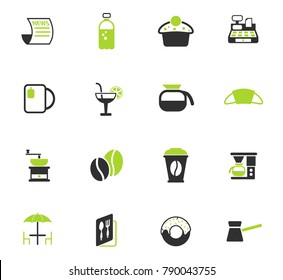 cafe color vector icons for web and user interface design