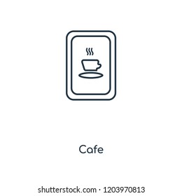 Cafe concept line icon. Linear Cafe concept outline symbol design. This simple element illustration can be used for web and mobile UI/UX.