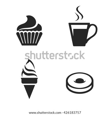 Cafe and confectionery icons
