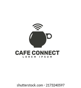 cafe connect logo design template 