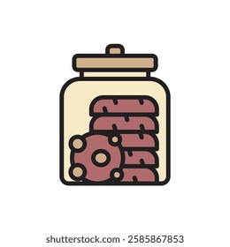 Cafe Cookie Icon Vector Illustration