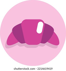 Cafe croissant, illustration, vector on white background.