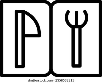 Cafe Dinner Menu Outline Icon