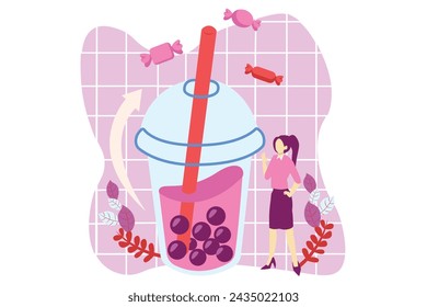 Café Bebida Ilustración de diseño plano