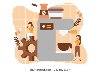 Café Bebida Ilustración de diseño plano