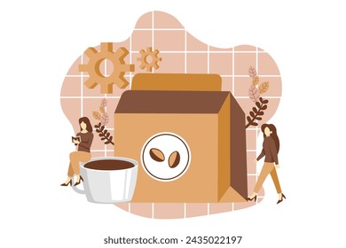 Café Bebida Ilustración de diseño plano