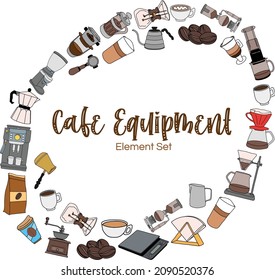 Cafe Equipment Illustration Element Set