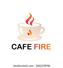 Cafe Fire Logo Desighn For commercial Use with editable file 

shop logo , tea logo , coffe logo , 