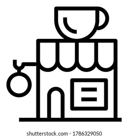 Icono Plano Del Café Aislado En Fondo Blanco