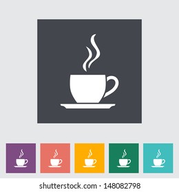 Cafe flat single icon. Vector illustration.