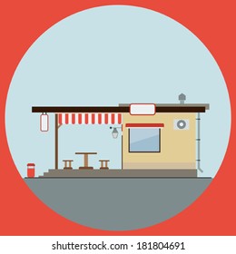 Cafe flat vector illustration