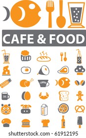 cafe & food signs. vector