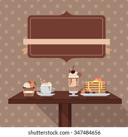 Cafe frame. Vector illustration