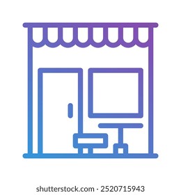 Cafe gradient icons. modern and vibrant designs for coffee shops and restaurants. editable stroke, suitable for websites, UI and interfaces.