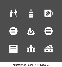 cafe icon. 9 cafe set with logo, friends, menu and tea vector icons for web and mobile app
