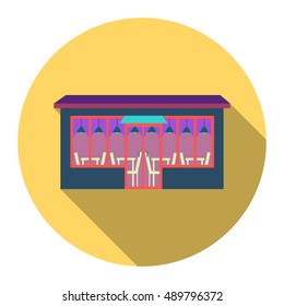 Cafe icon cartoon. Single building icon from the big city infrastructure set.
