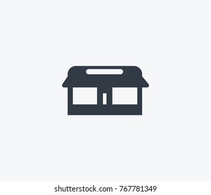 Cafe icon isolated on clean background. Restaurant concept drawing cafe icon in modern style. Vector illustration of cafe icon for your web site mobile logo app UI design.