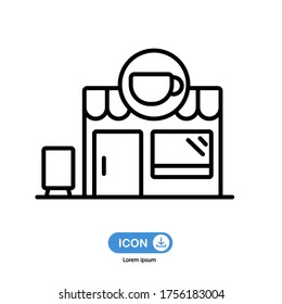 Cafe icon isolated on white background.