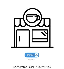 Café-Symbol einzeln auf weißem Hintergrund.