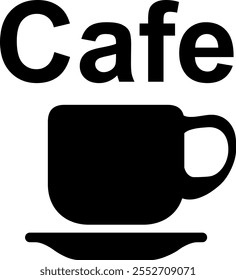 O ícone do café isolado no fundo branco