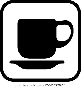 The cafe icon isolated on white background