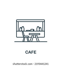 Cafe icon. Line simple icon for templates, web design and infographics