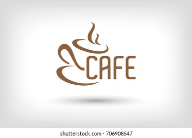 Cafe Icon Logo, Logo Design, Vector Icon Design