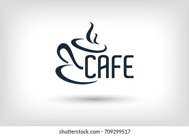 Cafe Icon Logo, Logo Design, Vector Icon Design