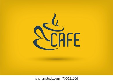 Cafe Icon Logo, Logo Design, Vector Icon Design