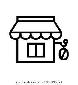 icono de café o logotipo símbolo de signo aislado ilustración vectorial - iconos vectoriales de estilo negro de alta calidad
