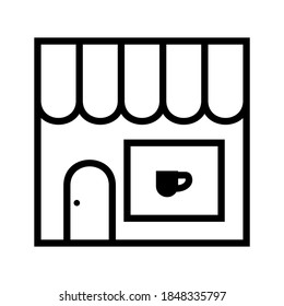 icono de café o logotipo símbolo de signo aislado ilustración vectorial - iconos vectoriales de estilo negro de alta calidad
