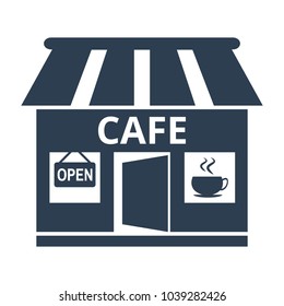 Cafe icon on white background. Vector Illustration