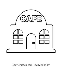 cafe icon on a white background, vector illustration