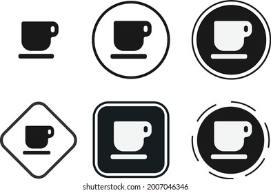 conjunto de iconos de cafe. Colección de logotipo de esquema negro de alta calidad para diseño de sitios web y aplicaciones de modo oscuro móvil. Ilustración del vector sobre fondo blanco