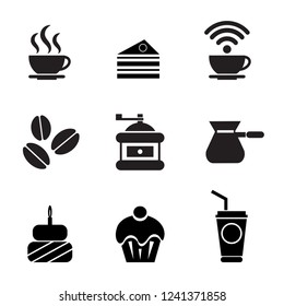 Cafe icon set. Vector illustration.
