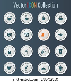 Conjunto de iconos de cafe para sitios web e interfaz de usuario