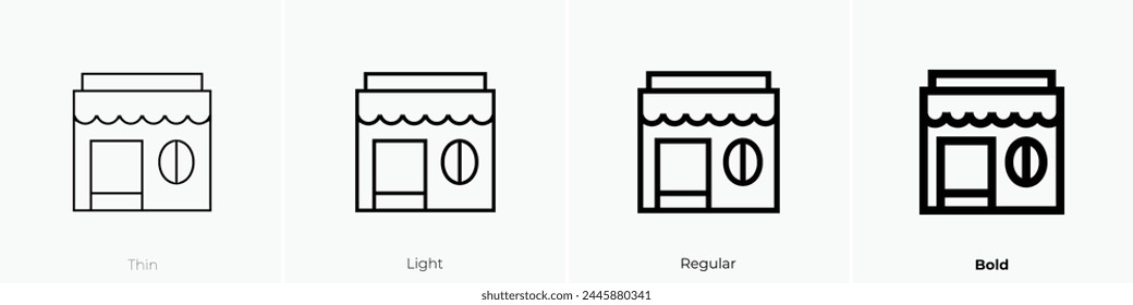 cafe icon. Thin, Light Regular And Bold style design isolated on white background