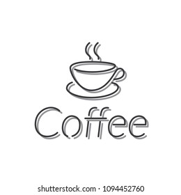 Cafe icon, vector illustration design. Neon logo collection.