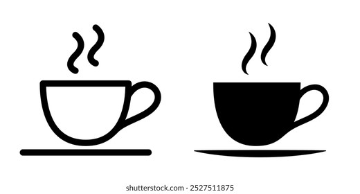 Plantilla de diseño de Ilustración vectorial de icono de café