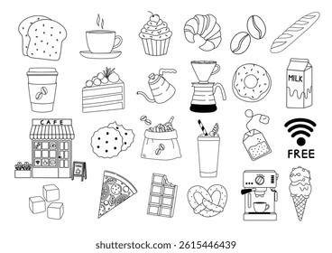 Cafe icon vector illustration drawing