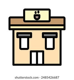 Cafe icon, vector illustration, filled style, best used for web