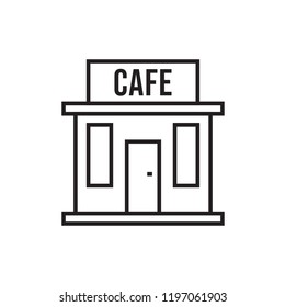 cafe icon vector line style