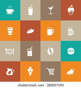 cafe icons universal set for web and mobile