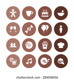 cafe icons universal set for web and mobile