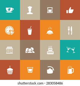 cafe icons universal set for web and mobile