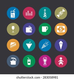 cafe icons universal set for web and mobile