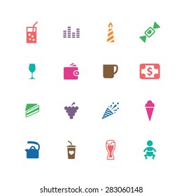 cafe icons universal set for web and mobile