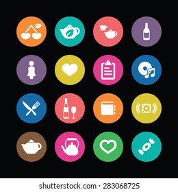 cafe icons universal set for web and mobile