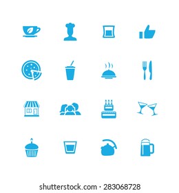 cafe icons universal set for web and mobile